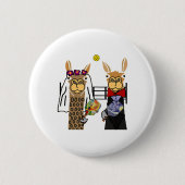 Llama Bridge und Groom Pickleba Button (Vorderseite)