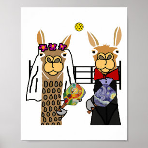 Llama Bridge und Groom Pickleba Poster