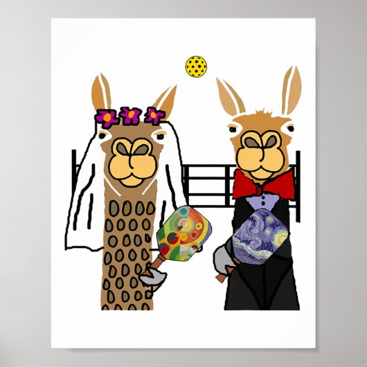 Llama Bridge und Groom Pickleba Poster (Vorne)