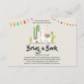 Llama Bringen Sie ein Buch Baby Dusche Fiesta Kakt Begleitkarte (Vorderseite)