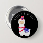 Llama Button vom 4. Juli (Vorne & Hinten)