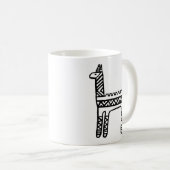 Llama-BW Kaffeetasse (VorderseiteRechts)