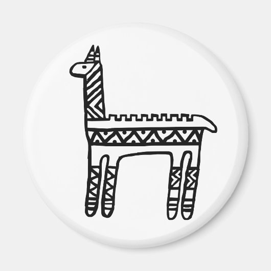 Llama-BW Magnet (Vorne)