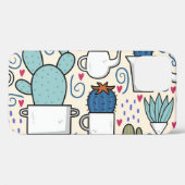 Llama Cactus: HandGezeichnet Nahtloses Design Case-Mate iPhone Hülle (Rückseite (Horizontal))