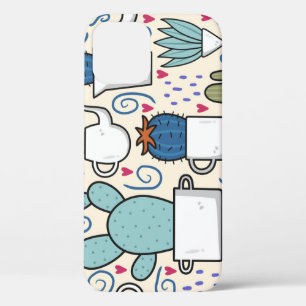 Llama Cactus: HandGezeichnet Nahtloses Design Case-Mate iPhone Hülle