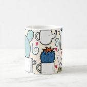 Llama Cactus: HandGezeichnet Nahtloses Design Kaffeetasse (Mittel)