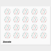 Llama Cactus Niedlicher Tiere Funny Pattern Runder Aufkleber (Blatt)