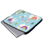 Llama & Cactus: Niedliches Vintages Set Laptopschutzhülle (Vorne Knopf)