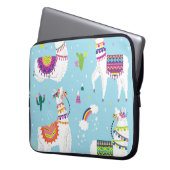 Llama & Cactus: Niedliches Vintages Set Laptopschutzhülle (Vorderseite Links)