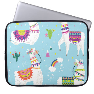 Llama & Cactus: Niedliches Vintages Set Laptopschutzhülle