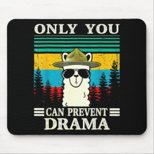 Llama Camping nur Sie können Drama Vintag C Mousepad