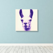 Llama Canvas Print Leinwanddruck (Insitu (Holzboden))