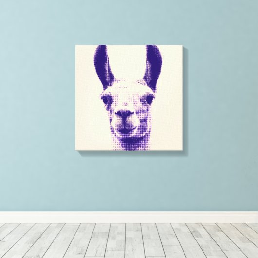 Llama Canvas Print Leinwanddruck (Insitu (Holzboden))