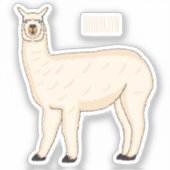 Llama cartoon aufkleber (Vorderseite)