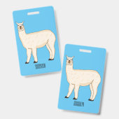 Llama cartoon ausweis (Vorder- & Rückseite)