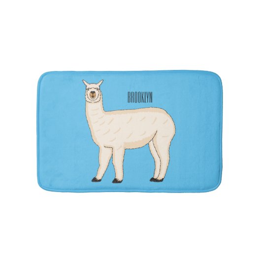 Llama cartoon badematte (Vorderseite)
