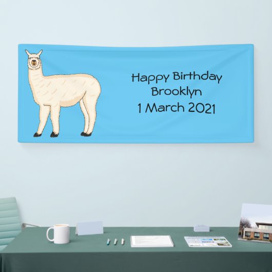 Llama cartoon banner (Messe)