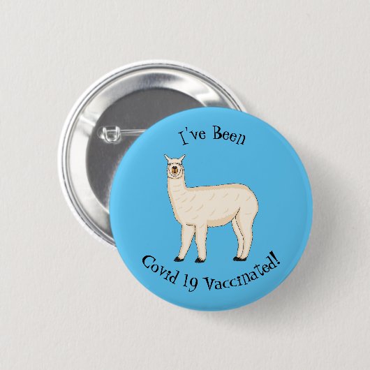 Llama cartoon button (Vorne & Hinten)