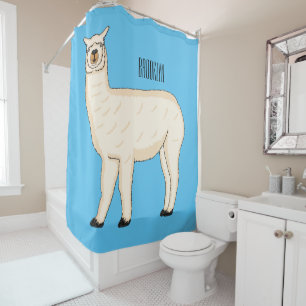 Llama cartoon duschvorhang