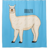Llama cartoon duschvorhang (Vorderseite)