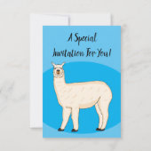 Llama cartoon einladung (Rückseite)