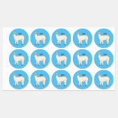 Llama cartoon etiketten (Blatt)