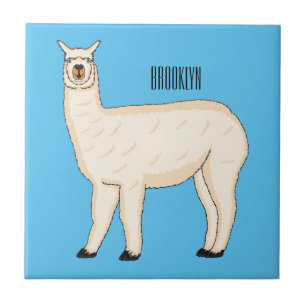 Llama cartoon fliese