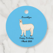 Llama cartoon geschenkanhänger (Rückseite)