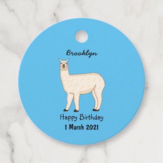 Llama cartoon geschenkanhänger (Vorderseite)