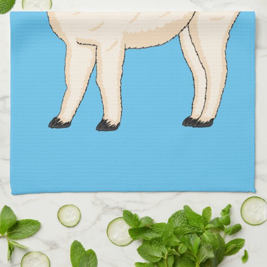 Llama cartoon geschirrtuch (Gefaltet)