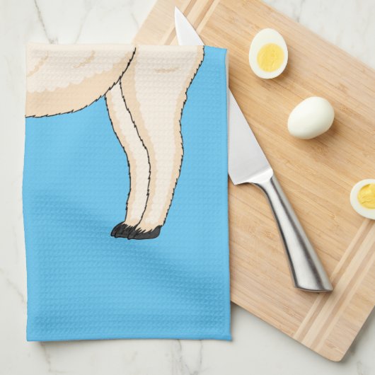 Llama cartoon geschirrtuch (Viertel Falte)