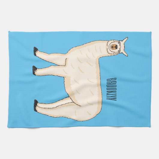 Llama cartoon geschirrtuch (Horizontal)