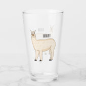 Llama cartoon glas (Rückseite)