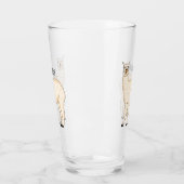 Llama cartoon glas (Links)