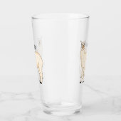 Llama cartoon glas (Rechts)