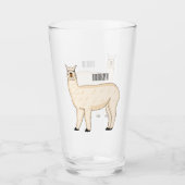 Llama cartoon glas (Vorderseite)