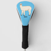Llama cartoon golf headcover (Vorderseite)