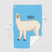 Llama cartoon golfhandtuch (Insitu)