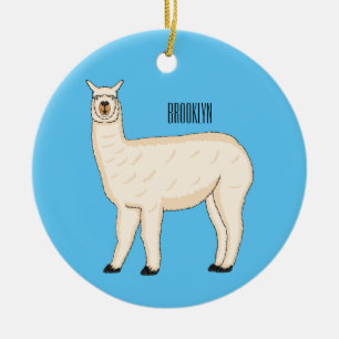 Llama cartoon keramik ornament