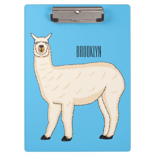 Llama cartoon klemmbrett (Vorderseite)