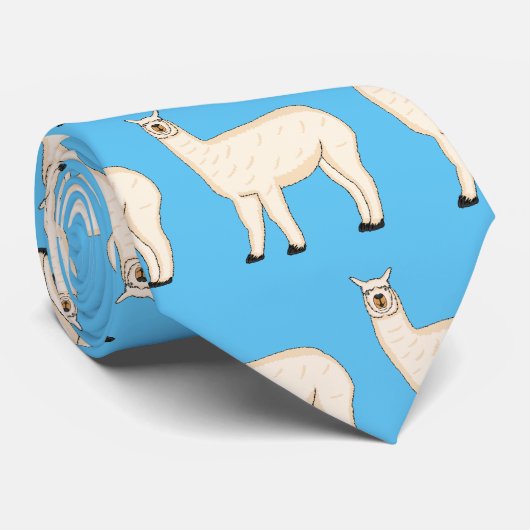 Llama cartoon krawatte (Gerollt)