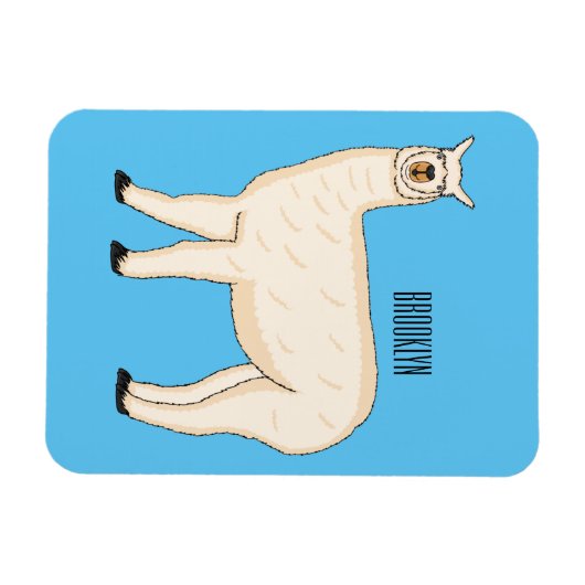 Llama cartoon magnet (Horizontal)