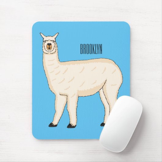 Llama cartoon mousepad (Mit Mouse)