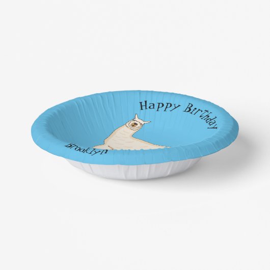 Llama cartoon pappteller (Gewinkelt)