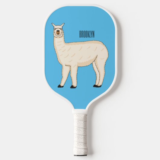 Llama cartoon pickleball schläger (Vorderseite)