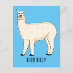 Llama cartoon postkarte
