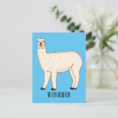 Llama cartoon postkarte (Stehend Vorderseite)