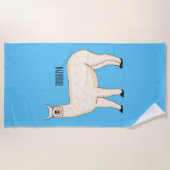 Llama cartoon strandtuch (Vorderseite)