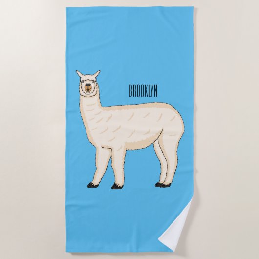 Llama cartoon strandtuch (Vorderseite)