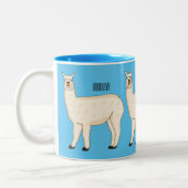 Llama cartoon zweifarbige tasse (Links)